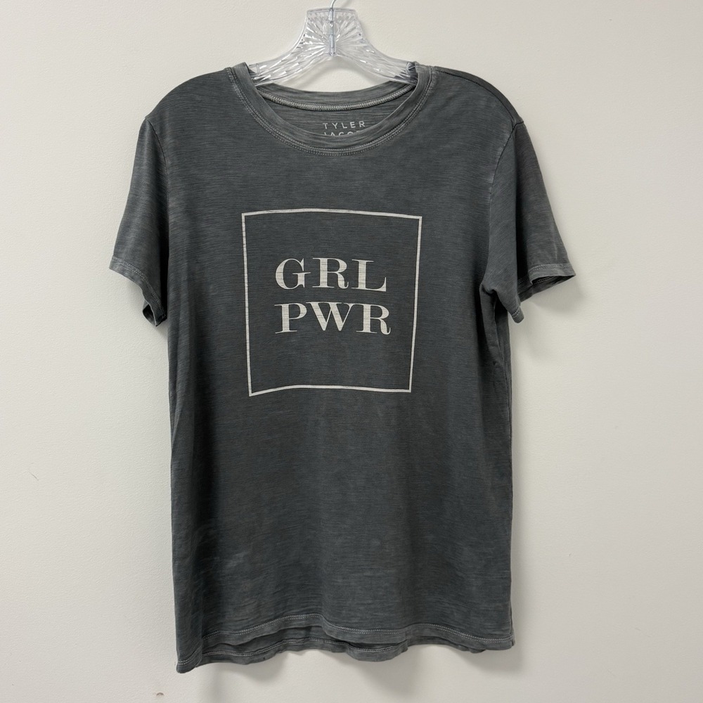Tyler Jacobs Feel The Piece Graphic Modal Tee Size XS/S GRL PWR Feminist Grunge